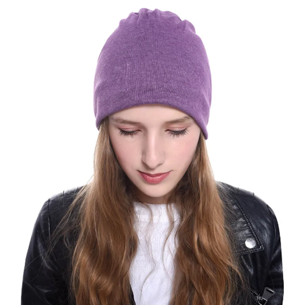 NEW Fashion Womens Knit Beanie pullover Hat Oversized Candy color Ponytail hat  cap sombreros de mujer casquette femme