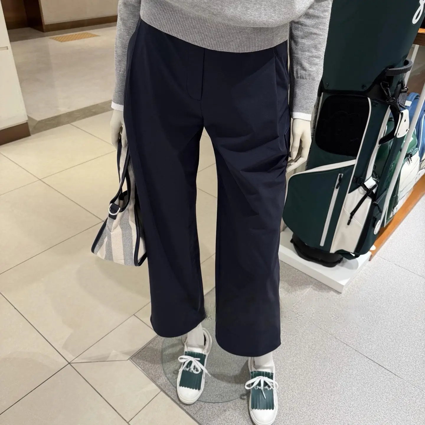 2026 Women Versatile Sports Golf Trousers Straight Leg Elastic Waistband Casual Daily Golf Long Pants Bottoms