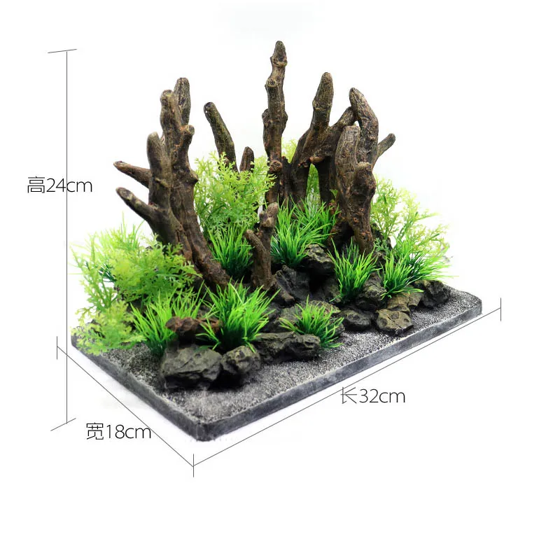 

1pc Fish Tank Simulation Stone Landcape Rockery Decoration Claw Small Ornaments Aquarium Valley Resin Simulated pine skin stone