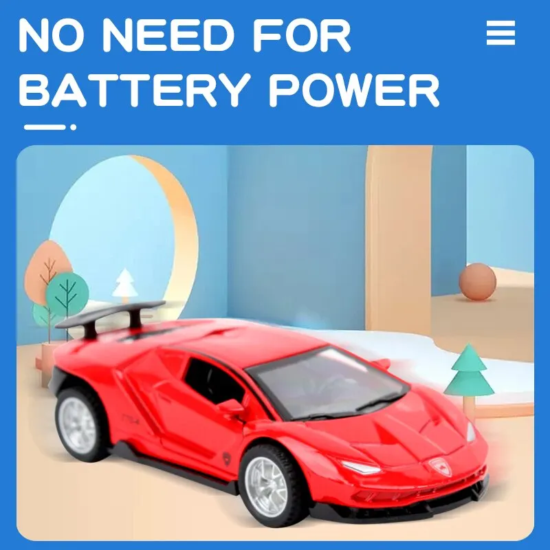 Auto sportiva in lega giocattolo Super Sports Car porta scorrevole struttura auto retrattile modello bambini giocattolo ragazzo regalo