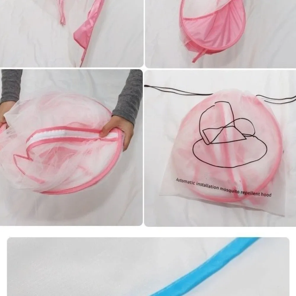 Portable Foldable Mosquito Net Single Lightweight Mosquito Net Stand Breathable No Installation Required Mesh Sleeping Net