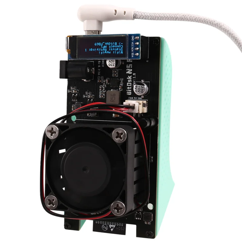 ABJF-Bitaxe Miner BM1397 independiente Bitdsk 200Gh/S Bitcoin ASIC BTC Miner solo Miner minero de baja potencia