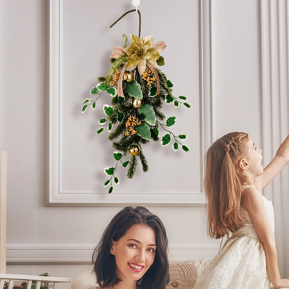 

Christmas Wreath Door Hanging Stair Christmas Xmas Railing Swag Xmas Stair Swag Railing Teardrop Party