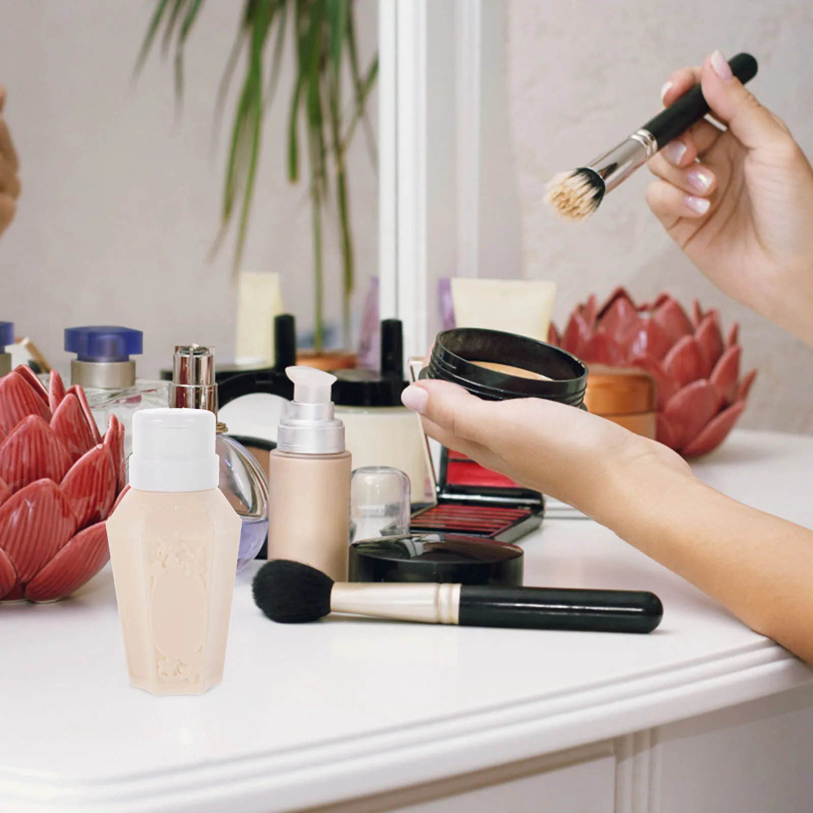 2 Stück Pressflaschen, leicht zu drücken, auslaufsicher, leer, Spender für Nagellackentferner, Flüssigkeitsaufbewahrung, Reise-Pumpflasche