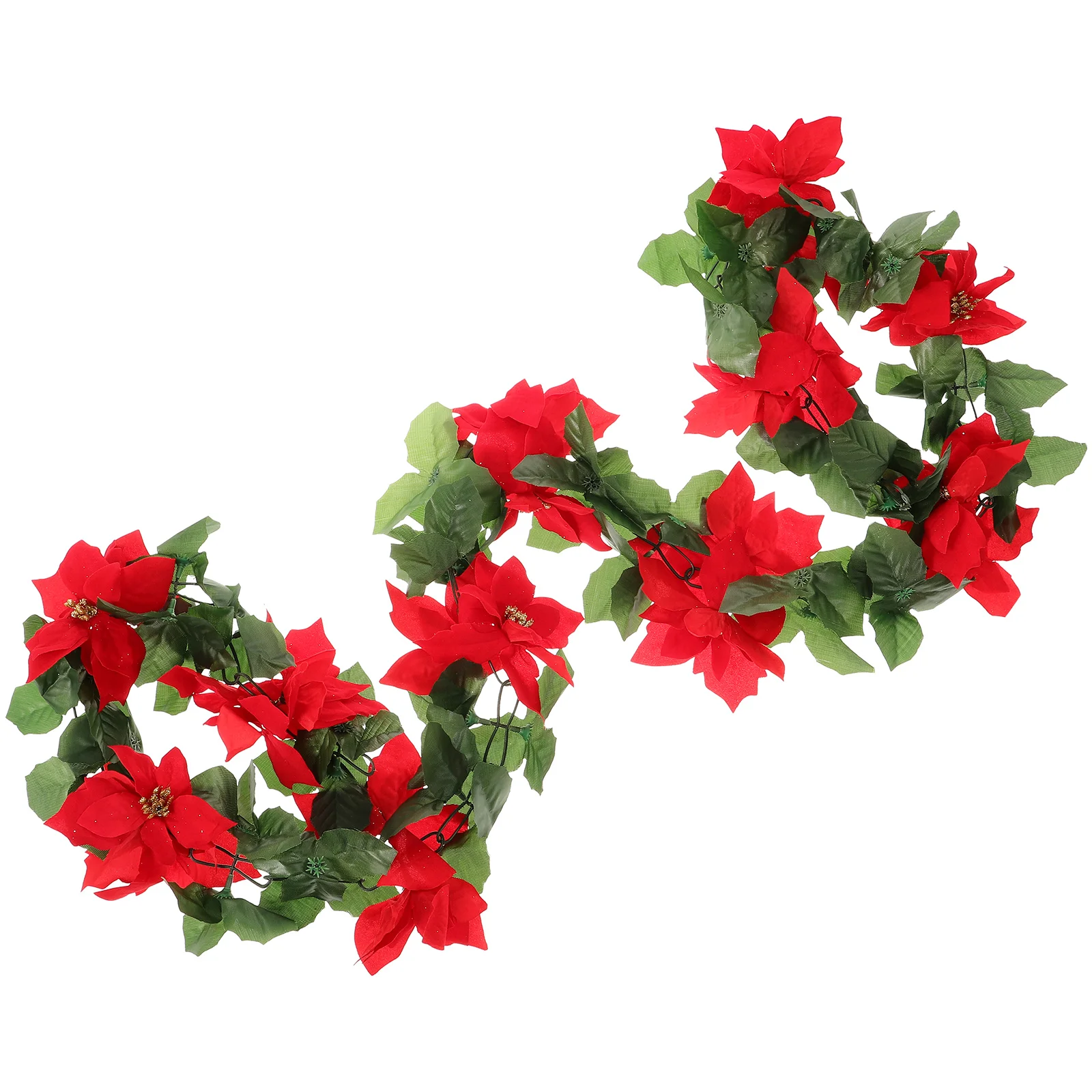 Christmas Cane Halloween Outdoor Decorations Xmas Flower Rattan Colored Lights Hanging Ornament Wreath Accessory