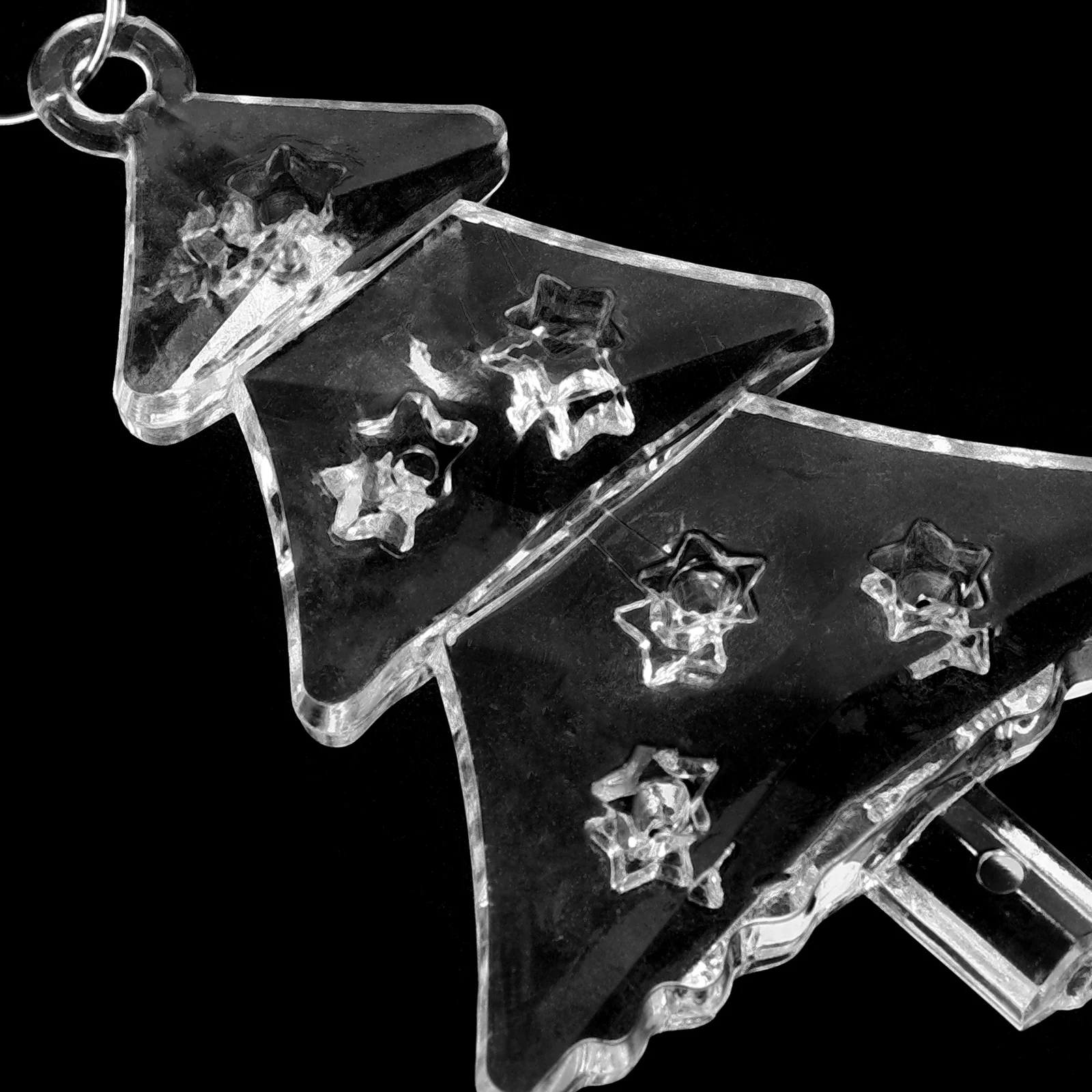 

10Pcs Christmas Tree Pendant Acrylic Hanging Ornament for Xmas Party Decorations Tree Wall Garden Home Holiday Scene Layout