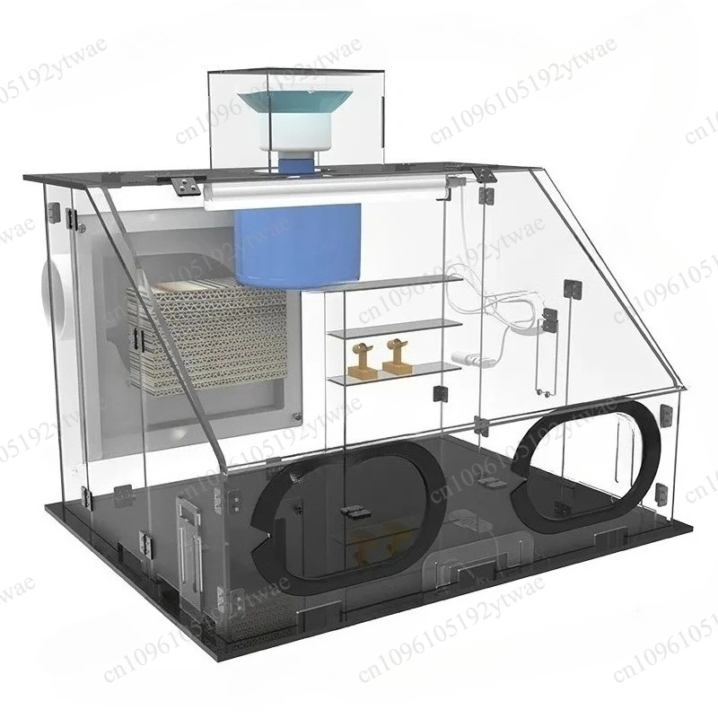 

Closed Ventilation Spray Cabinet Workbench, Exhaust Fan for Figure & Hand Model Coloring
