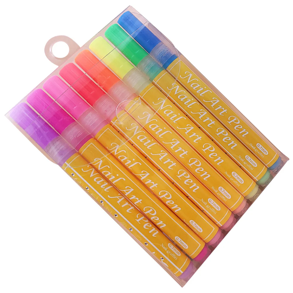 مجموعة أقلام أظافر مكونة من 8 قطع، أقلام رسم جرافيتي لمستلزمات مانيكير احترافية، قلم تحديد للأظافر على الجدران #4