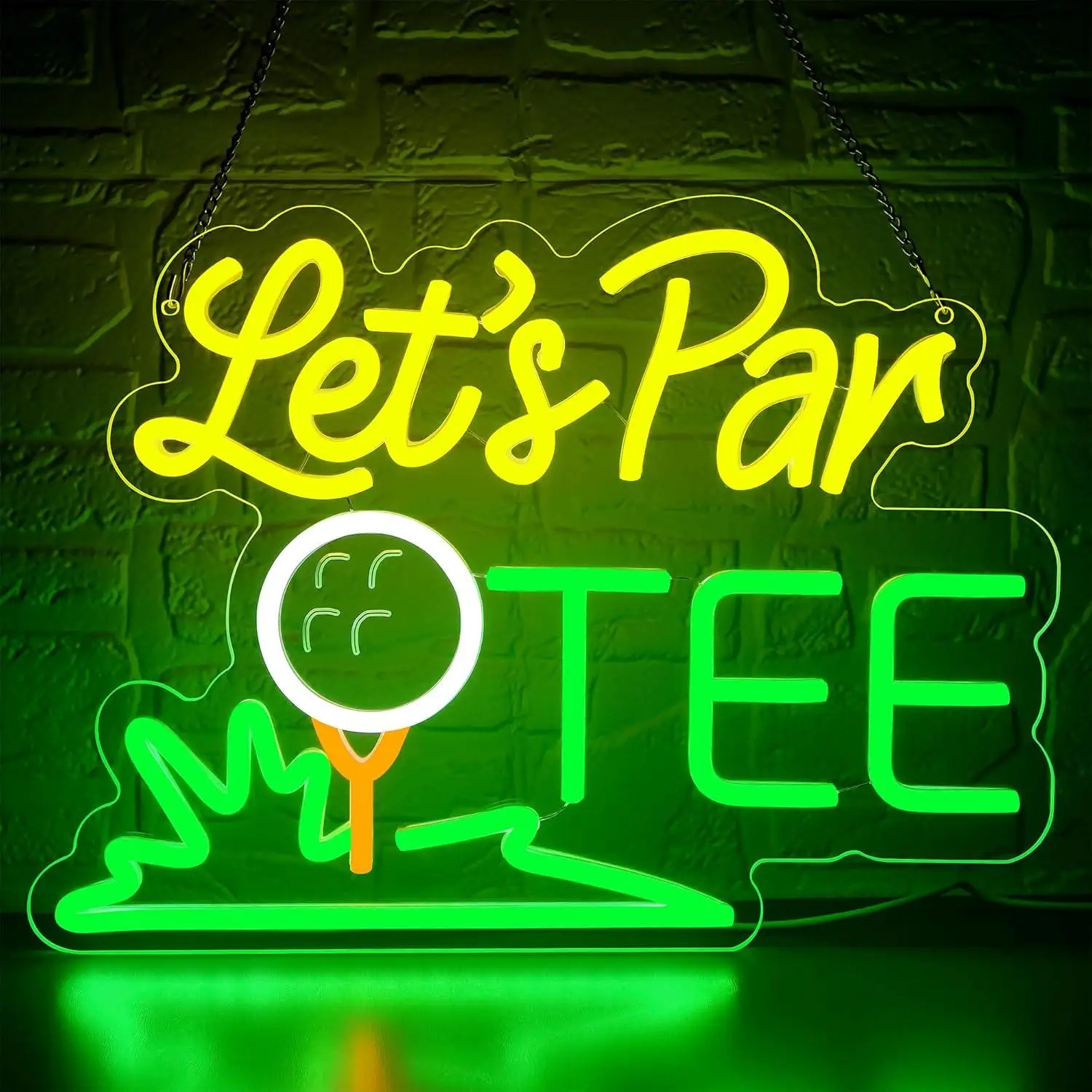 

Golf Neon Sign Let's Par Tee Neon Light for Golf Club Bedroom Game Room Man Cave Shop Party Birthday Decor Gifts for Golfer