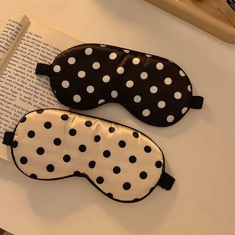 

Dot Imitated Silk Eye Patch Shading Sleep Eye Mask Eyepatch Travel Relax Cover Eyeshade Health Sleeping Shield Soft Eye Care