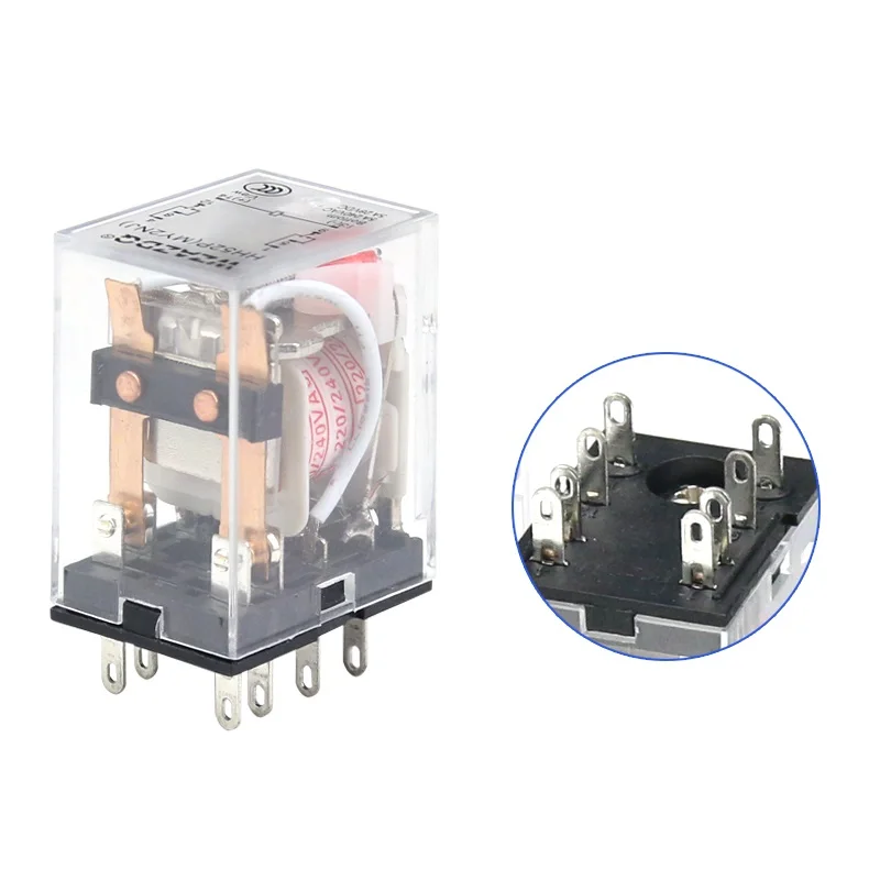 HH52P HH54P LED Miniature Coil General Electromagnetic Intermediate Relay Switch DC 6V 12V 24V AC 220V MY2NJ MY4NJ