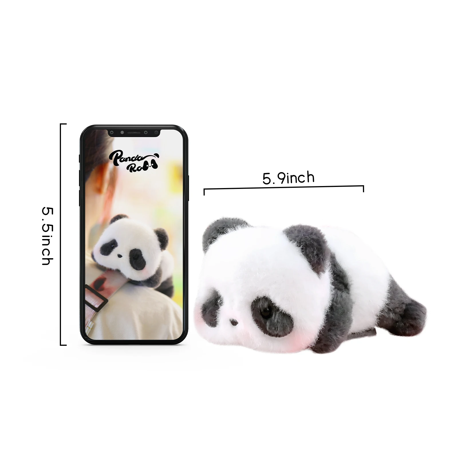 52TOYS Panda Roll Shoulder Plush Toy, Panda Gift for Panda Fans, Cute Figures, Collectible Toy
