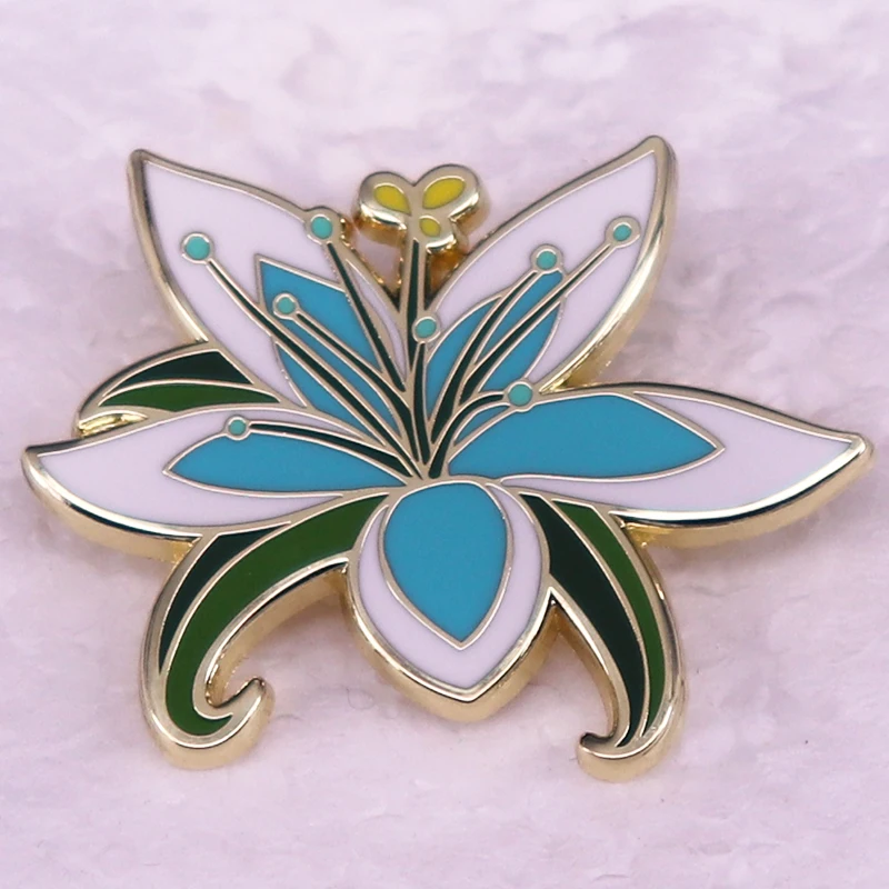 Silent Princess Enamel Pin Breath of The Wild Symbol Beautiful Flower Badge Brooch Game Jewelry Backpack Decorate