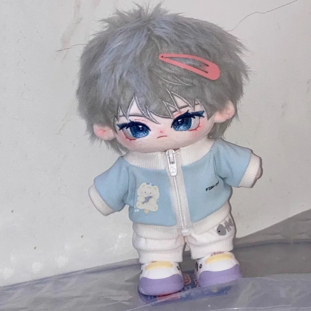 

Куртка с котом, 20 см, хлопковая кукольная одежда, милая шляпа, хлопковая кукла с рыбьей косточкой, разноцветные штаны, комплект кукольной одежды, игрушки для девочек