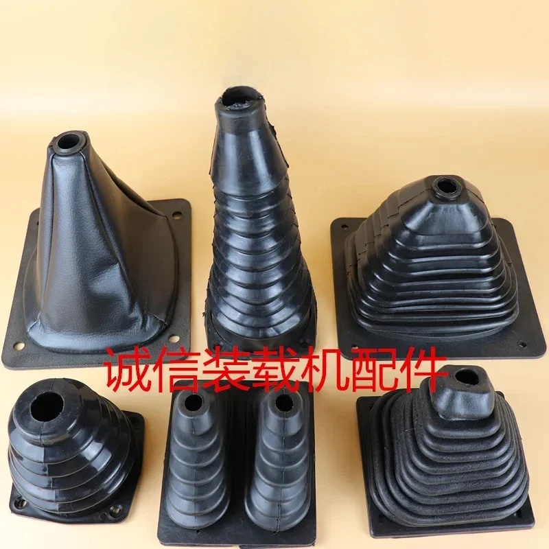 Forklift Loader Accessories Stop Lever Multi Way Valve Stop Handle Rubber Sleeve Single Handle Rubber Sleeve Dust Cover