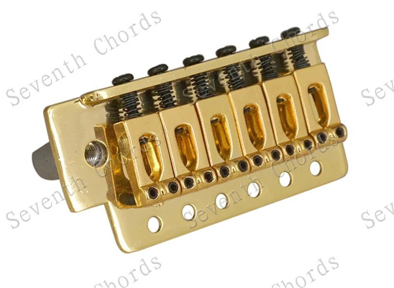 Ein Satz 6-saitiger konkaver Sattel-Tremolo-Brückensystem für E-Gitarren-Zubehörteile, Chrom, Schwarz, Kupfer, Rot zur Auswahl – Detail 30