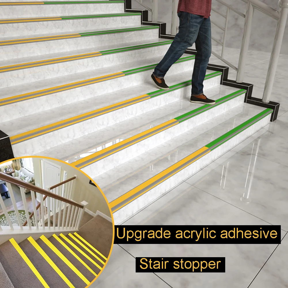 

Self Adhesive Stair Sticker Floor Sticker Protective Cover Carpet Mat Safety Strip Non Slip Pedal Home Decoration Stairs