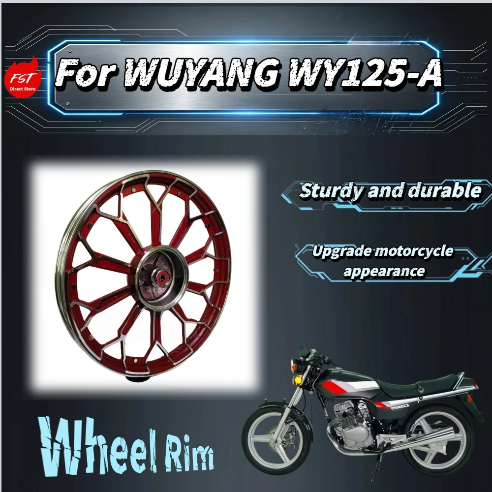 For WUYANG WY125‑A 18 Inch 10‑Spoke Aluminum Alloy Drum‑Brake Rim Wear‑Resistant Impact‑Proof Stable‑Riding Replacement Parts