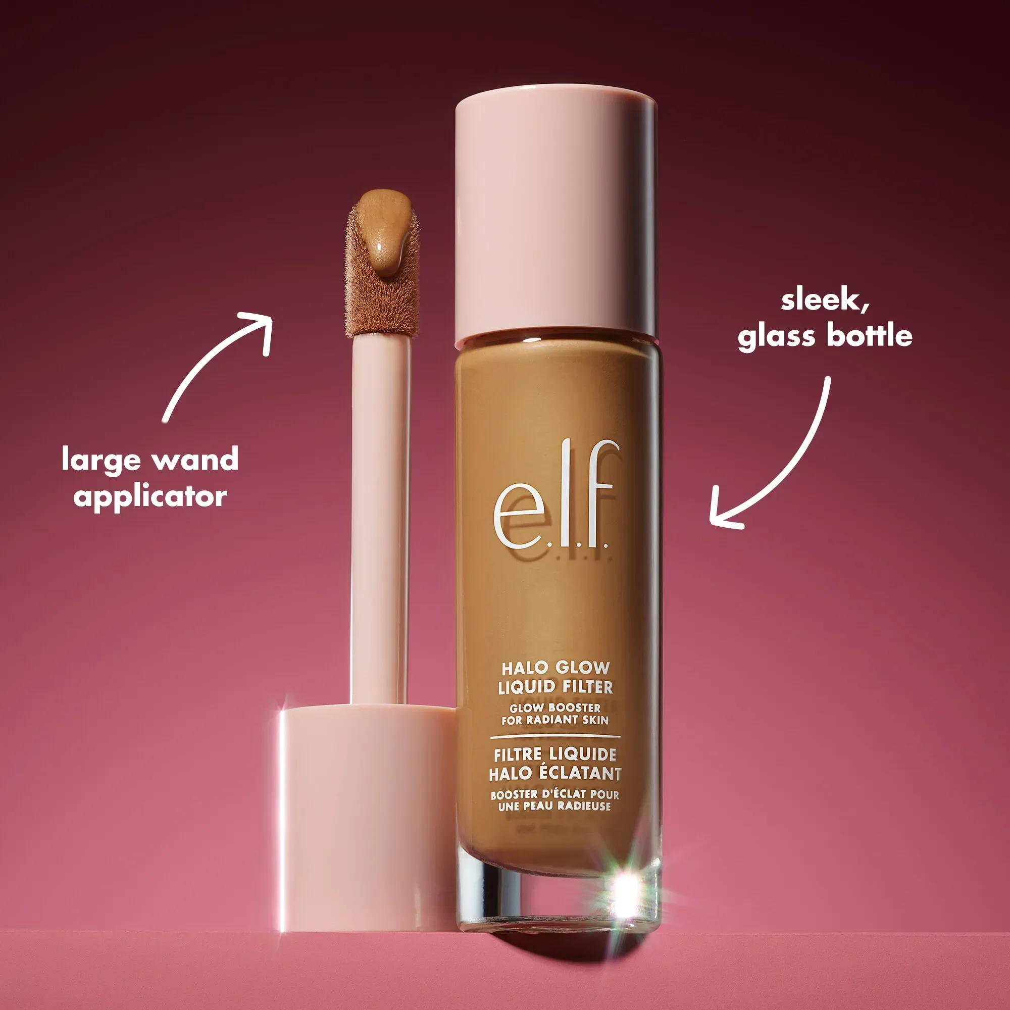 

Halo Glow Elf Makeup Liquid Filter Highlighter Base Brightening Pretty Primer Concealer Hydration Rare Beauty Original Makeup