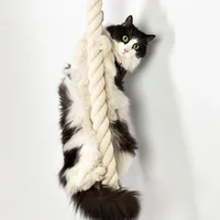 140cm Sisal Rope Cat Climber Tree Wall Mounted Scratching Post Interactive Play Toys Jungle Gym for Indoor Cats Pet Furniture 3