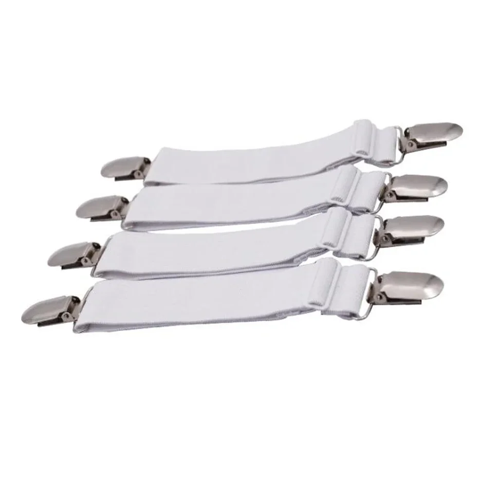 4 teile/satz Elastische Bettlaken Streifen Verschluss Bettlaken Greifer Gürtel Einstellbare Matratze Abdeckung Decken Halter Bettlaken Set – Detail 2