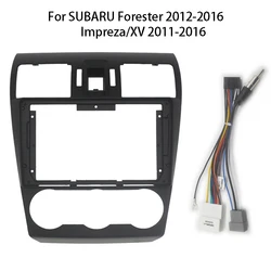 Car Radio Frame Kit For Subaru Forester/Impreza/XV Auto Stereo Dash Panel Fascia Center Console Holder Adapter Cable