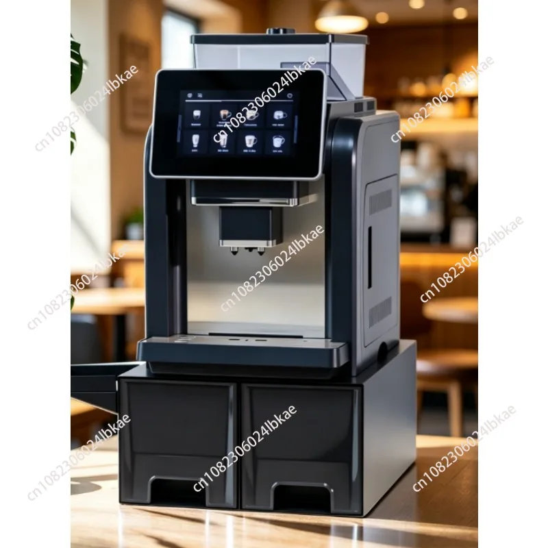 19 Bar Fully Automatic Espresso Machine Commercial Coffee Maker With Bean Grinder for Office Breakroom One-Touch Brewing