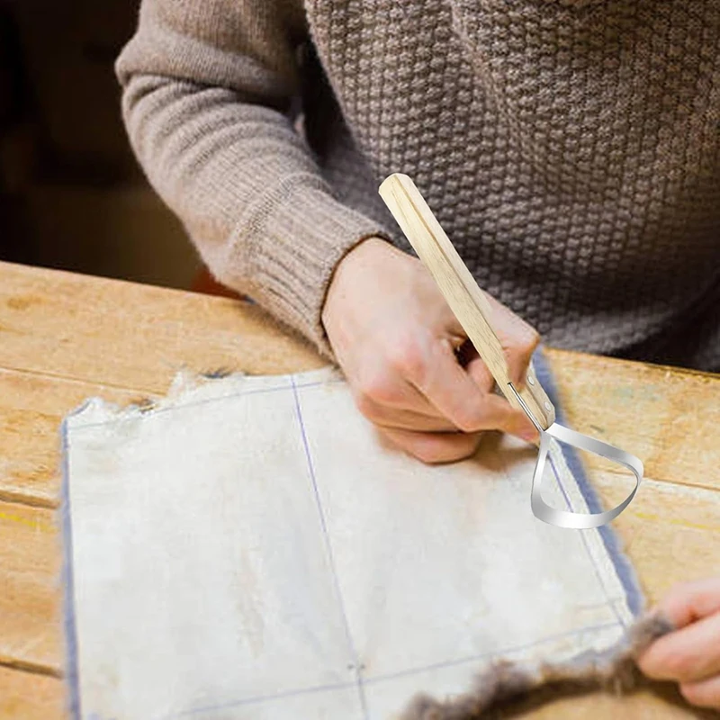 Esconder ferramenta de flecha para esconder bronzeamento mais fresco para suprimentos ferramentas de fabricação de couro manuseio de pele-A51M