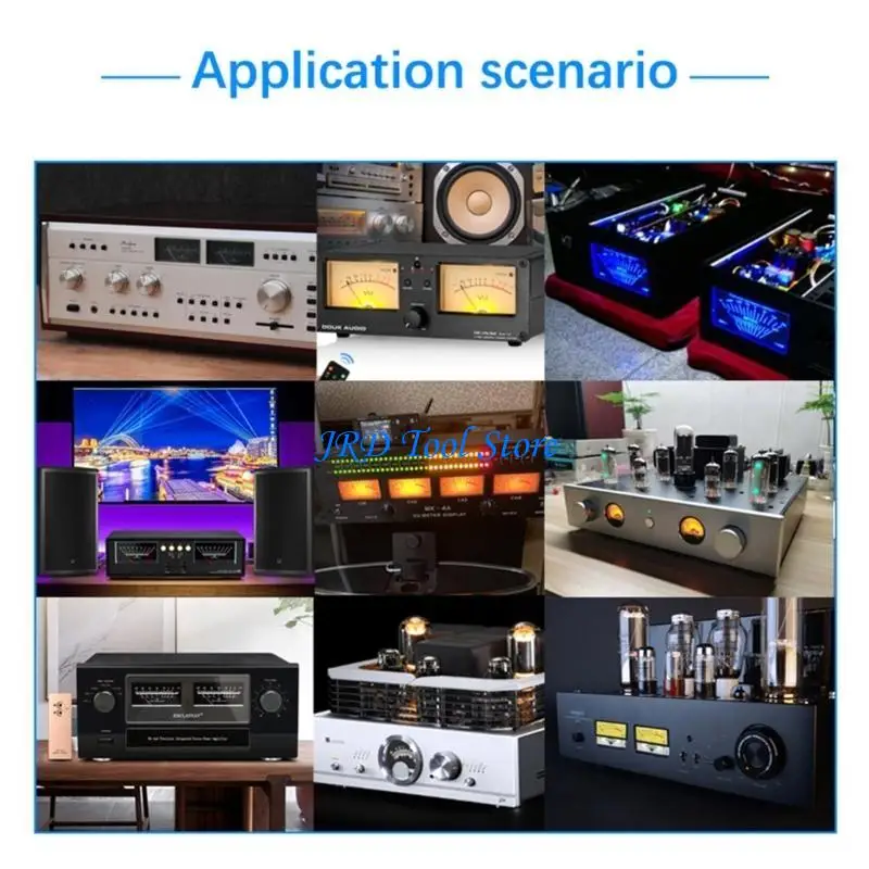 A2UD VU Level Meter with Backlight Square VU Tester Level Header Power Amplifier