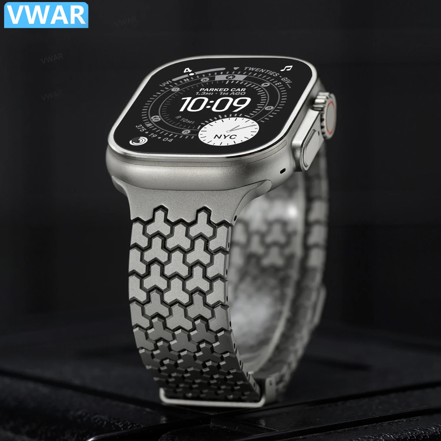 VWAR Stainless Steel Magnetic Band for Apple Watch Ultra 3 2 49mm Series 11 10 46mm Metal Strap For Iwatch 9 8 7 6 5 4 SE3 45mm