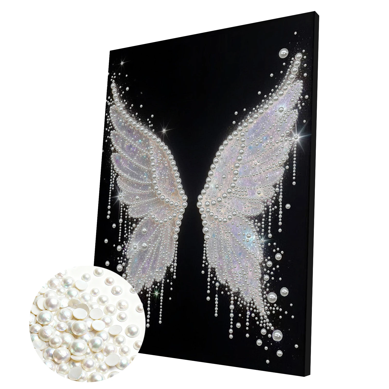 

Набор для рисования жемчужными бусинами Wings DIY для взрослых, подарок, декор для дома, настенное украшение с рамкой 30x40 см