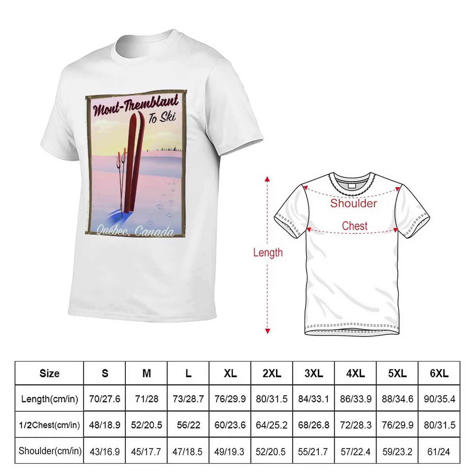 New Mont-Tremblant Québec Ski T-Shirt graphic t shirts Tee shirt T-shirt for a boy graphics t shirt mens funny t shirts