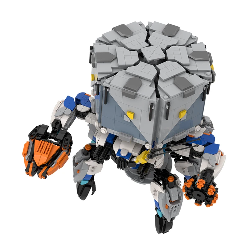 Moc Horizon Zero Dawned Shell Walker Wide-Headed Beast Bricks Building Blocks Game Action Figure Mech Monster Dragon Toys Gifts