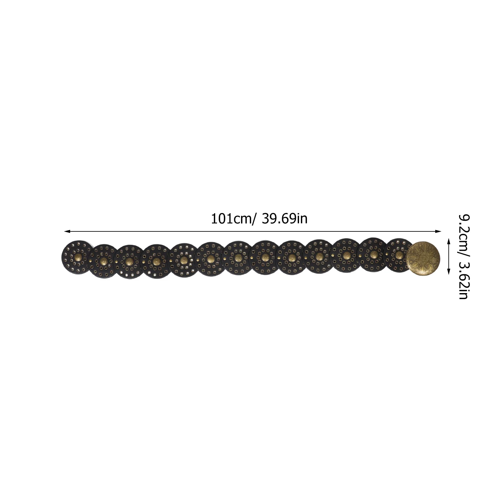 Hollow Disc Wide Vintage Western Belt Cowboy Inspired Fashion Accessory for Women Country Concert Style