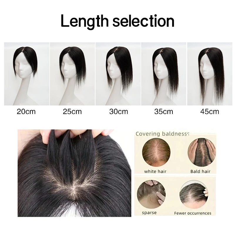 100% Klip Rambut Manusia Dalam Satu Potong Ekstensi Rambut Wig Atas Potongan Wig Renda Dasar Sutra Buatan Tangan Penuh Dasar Atas Kulit Kepala Alami Wanita