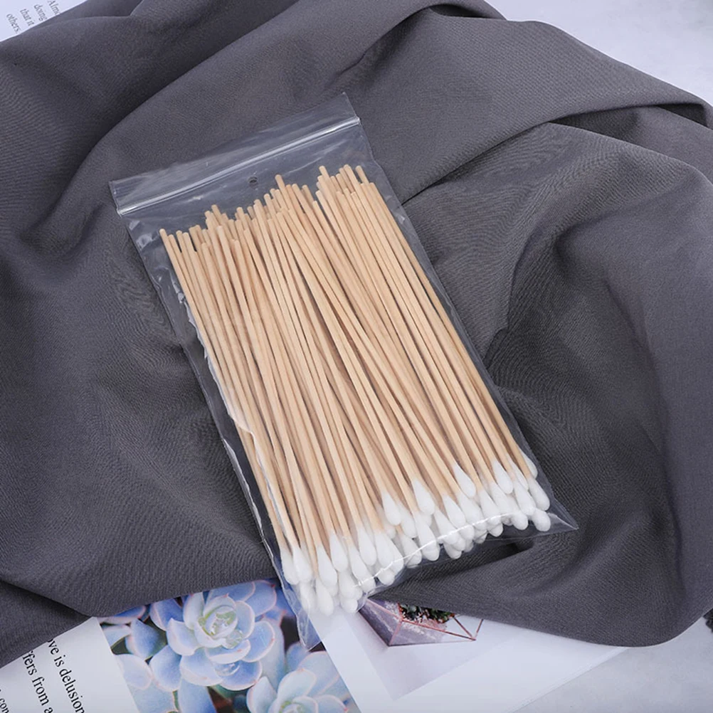 

4 Packs Pet Ear Cleaning Cotton Swabs Durable Single Head Wooden Stick Disposable Daily Sanitation Tool Dog Baby Cleaner