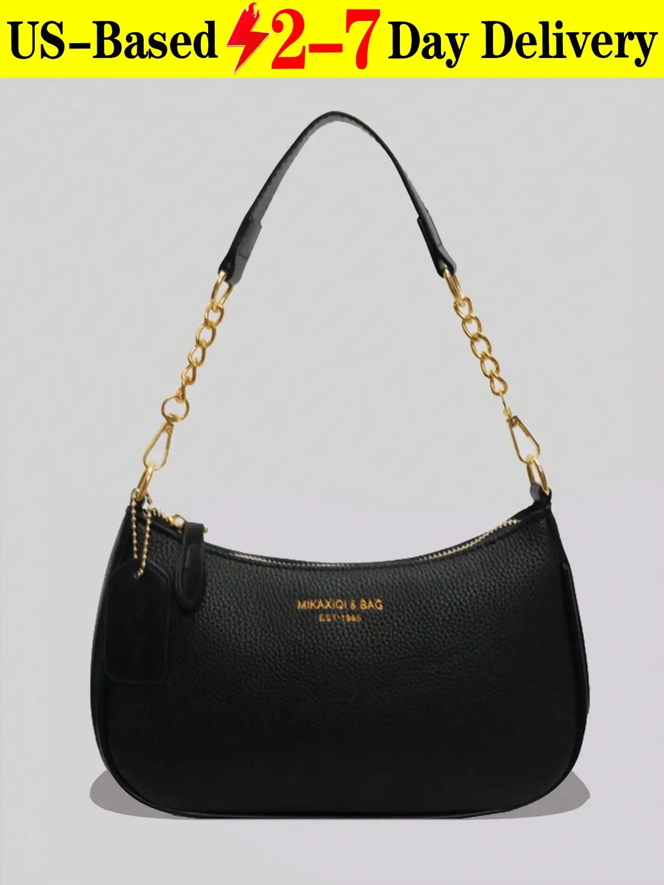 

1pc Solid Color PU Leather Shoulder Bag For Women, [US-Based Shipping]Versatile Crossbody Bag For Commuting, Adjustable Shoulder Strap Small Shoulder Bags For Women Cute Handbag Purse Designer Underarm Bag For Work Travel 2026 New-In Underarm Bag For Wome