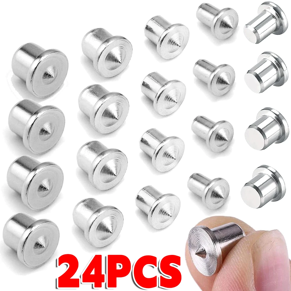 8-24Pcs 6/8/10/12mm Locator Woodworking Tools Dowel Drill Centre Points Pin Dowel Aid Tenon Center Punch Hole Set Transfer Plugs