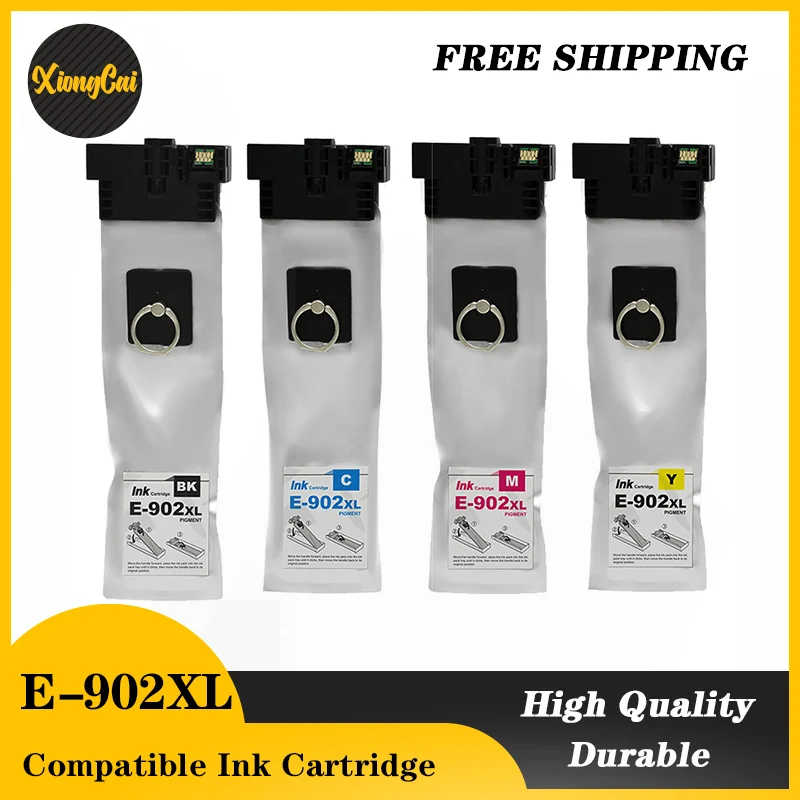 4 Color Compatible Ink Cartridge T902 T902XL for Epson WorkForce Pro WF-C5290 5790 5210 5710 Pigment Ink Bag