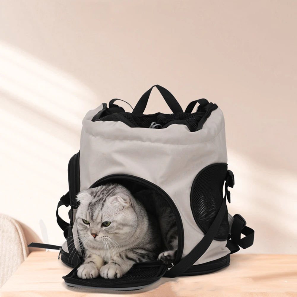 Go Out Portable Pet Bag Carrier Large Capacity Outdoor Travel Pet Bag Breathable Portable Cat Dog Backpack Adjustable Strap