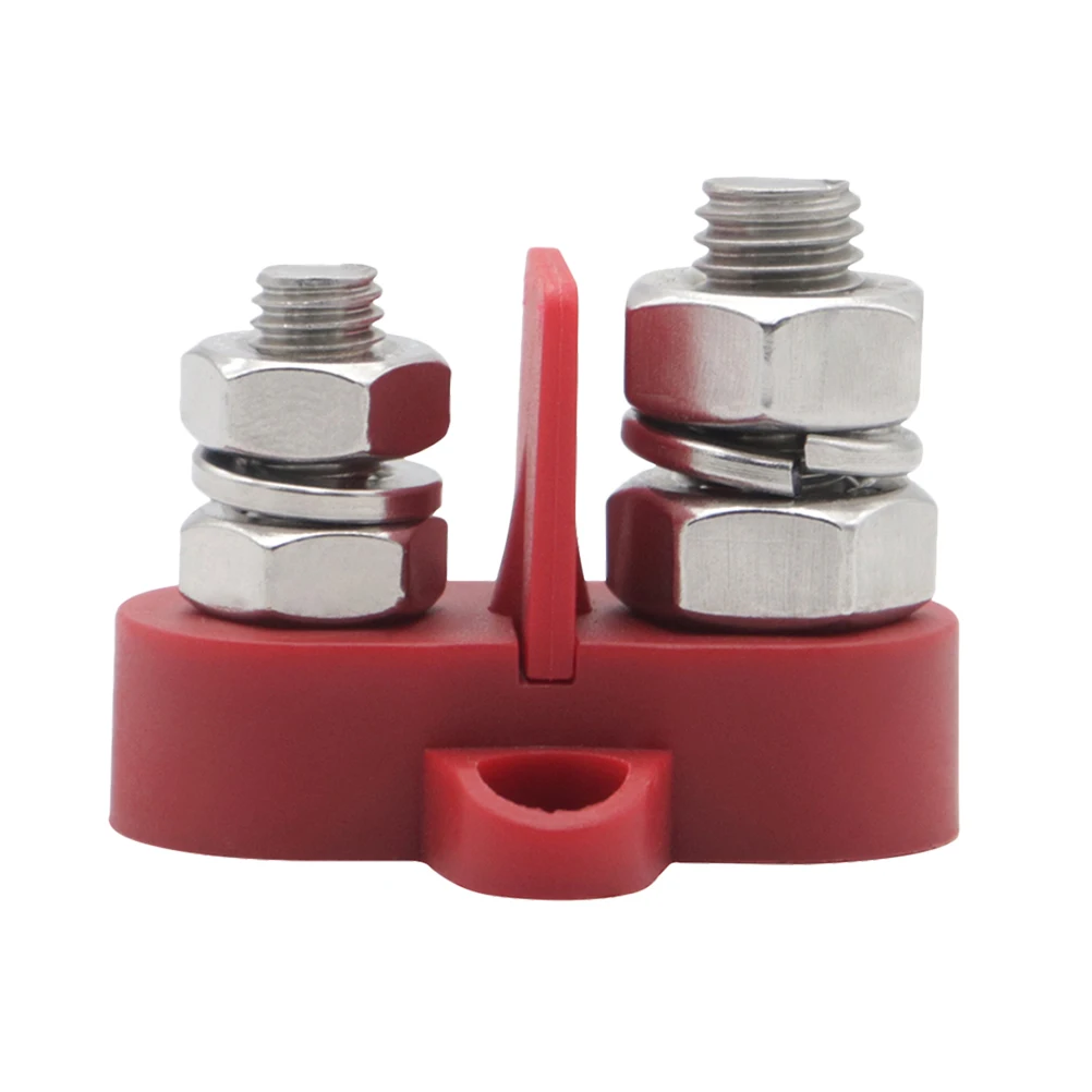 

Heavy Duty Truck Dual Junction Block Glass Fiber Reinforced Nylon Mounting Holes Power Distribution Terminals Studs Heavy