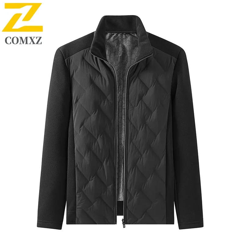

COMXZ Outdoor Simple Down Jacket 2025 Men Skiing Thick Warm Parka Urban Street Style Cozy Light Winter New Padded Jacket