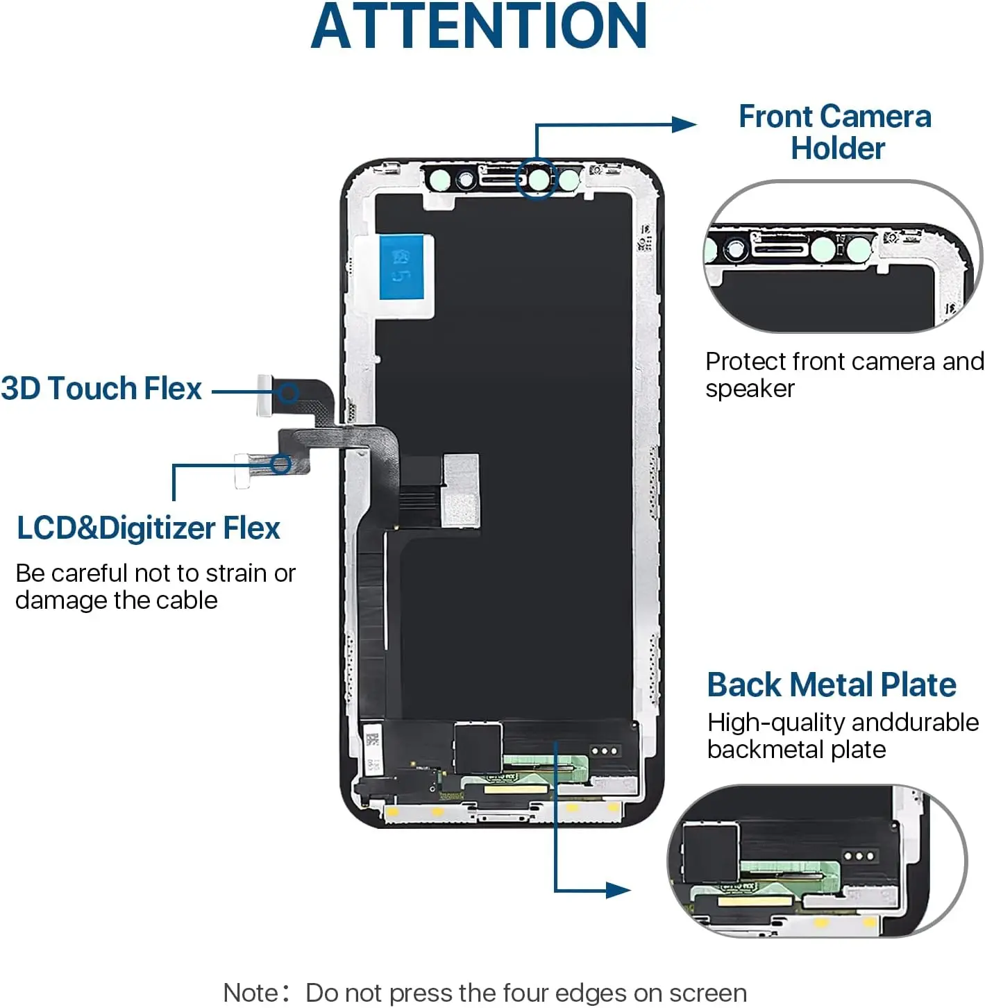 OLED Pantalla for iphone XS LCD Display Touch Screen Digitizer Assembly for iPhone XS LCD Replacement