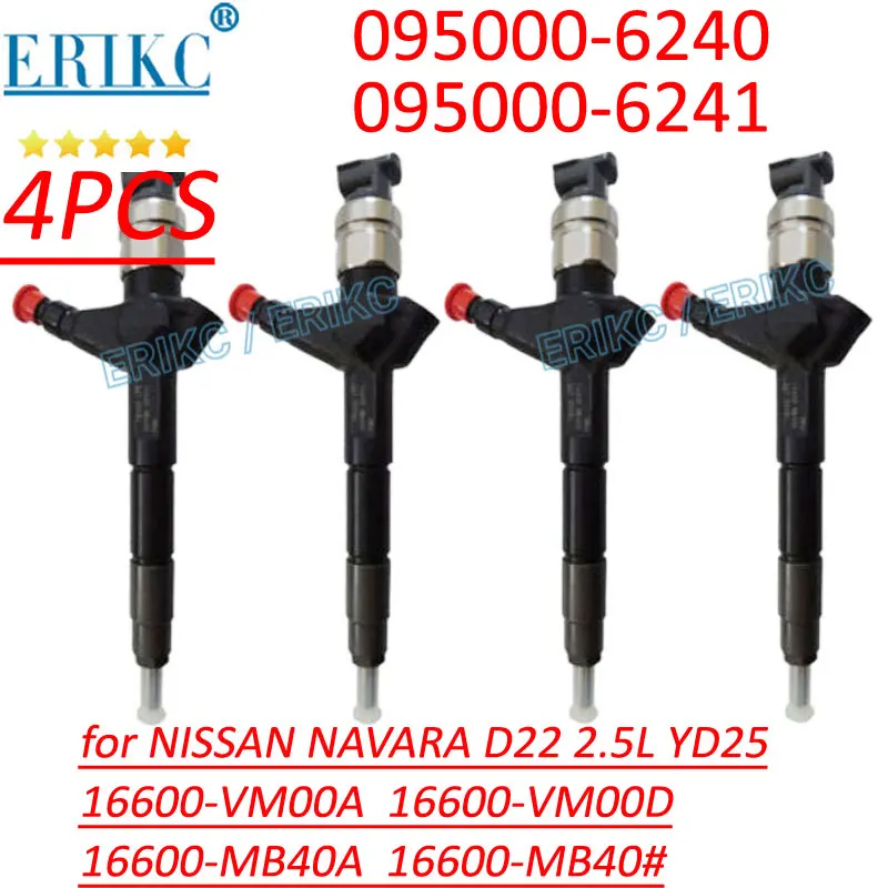 16600-VM00A 16600-VM00D DIESEL INJECTOR NOZZLE 095000-6240 FUEL INJECTION SET 095000-6241 for NISSAN NAVARA D22 2.5L YD25 MOTOR