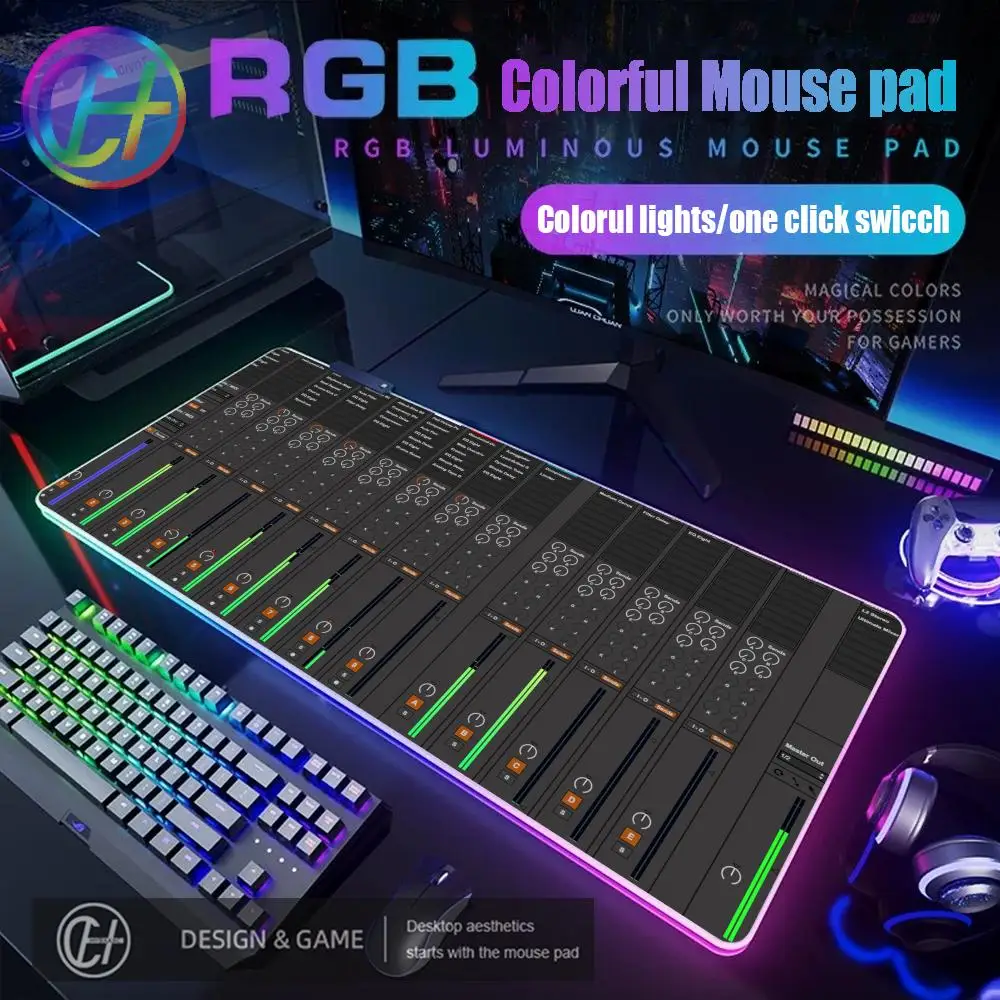 

Игровой коврик для мыши 900X400X4 мм с RGB-подсветкой, HD-дизайном и LED-подсветкой, большой коврик для геймеров XXL