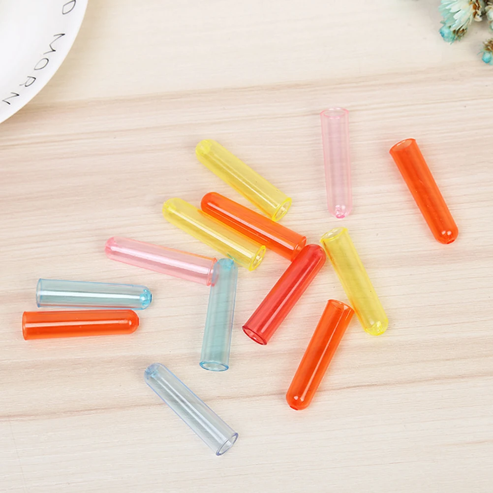 50pcs Caps Colorful Lids Stationery For Plastic Pencil Students Colorful Pencil Lid Mixed Colors