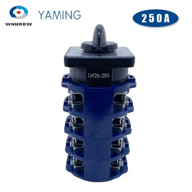 250A Thay Đổi-Trên Cam Công Tắc LW26-250/4 3 Bánh Đa Năng 4 Dây Đôi Nguồn Điện Cung Cấp Động Cơ Phía Trước Và đảo Ngược