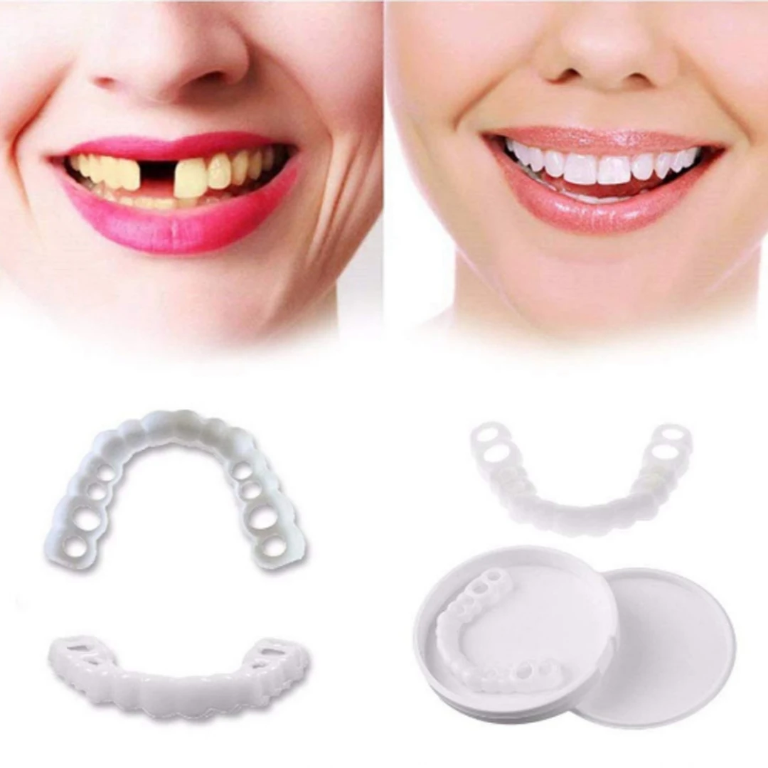 Food grade Teeth Veneers Tooth Cover Set Dentures Dental Veneers Snap On Cover The Teeth Fake Tooth Instant Confidence Smile