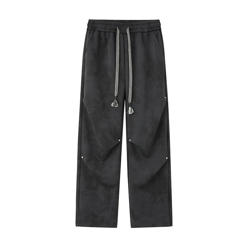 

Stylish Men's Drawstring Trousers: Pleats Create a Laid - Back, Trendy Vibe, Perfect for Modern Men's Daily Looks.