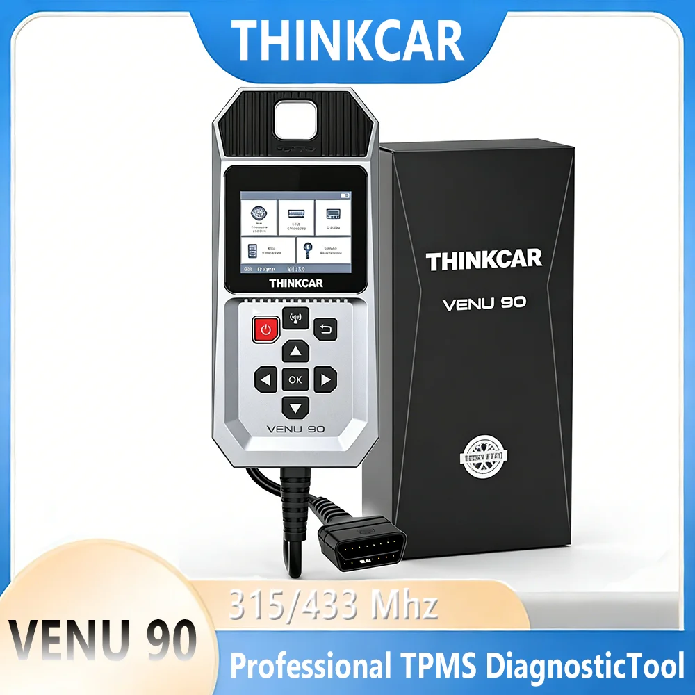 

Диагностический сканер THINKCAR VENU 90 TPMS для измерения давления в шинах, 315/433 МГц, двухчастотный, OBD2, бесплатное обновление для 98% автомобилей